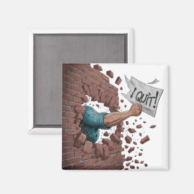 Ich habe aufgehört magnet (Vorderseite/Rückseite)