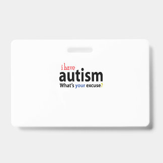 ICH HABE AUTISM DESIGNS Autistic Tee Shirt Ausweis