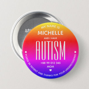 Ich habe Autismus-Bewusstsein ASD Neurodiversität Button