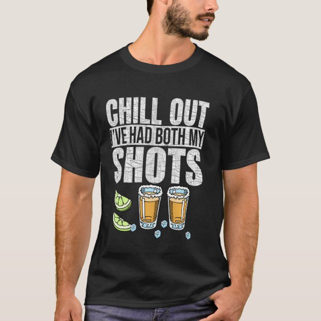 Ich habe beide Shot-Impfung-Spaß T-Shirt (Vorderseite)