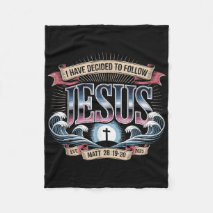 Ich habe beschlossen, Jesus Shirt 2025 getauft zu  Fleecedecke