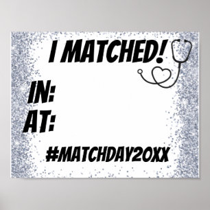 Ich habe bestanden! Match Day Party Foto-Requisite Poster