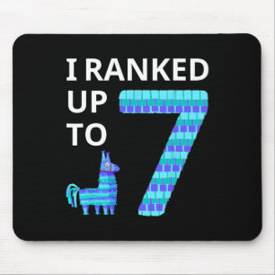 Ich habe bis zu 7 Geburtstag Videospiel Llama Piña Mousepad