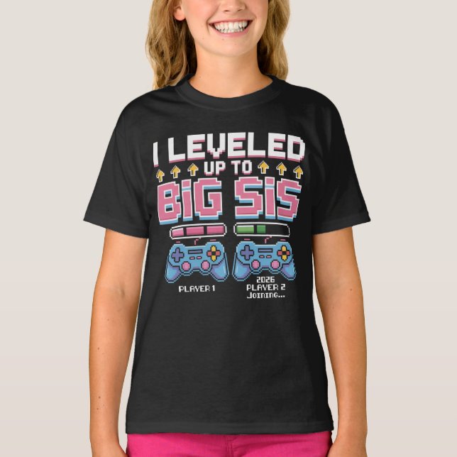 Ich habe bis zu Big Sis 2026 Big Sister Announce T-Shirt (Vorderseite)