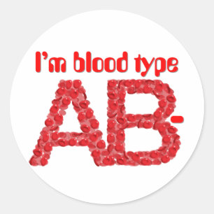 Ich habe Blutgruppe AB negativ Runder Aufkleber