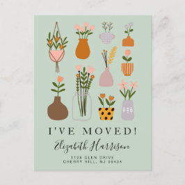 Ich habe Boho Pflanze bewegt, die Grün bewegen Ankündigungspostkarte