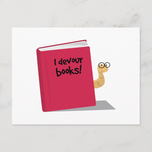 Ich habe Bücher entwickelt Postkarte (Vorderseite)