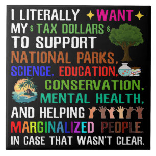 Ich habe buchstäblich meine SteuerDollars Gewollt Fliese