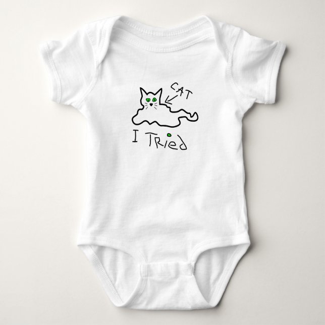 Ich habe Cat Baby Bodysuit getestet Baby Strampler (Vorderseite)
