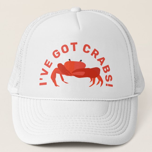 Ich habe Crabs Cool Crab T - Shirt Got Truckerkappe (Vorderseite)
