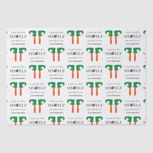 Ich habe das alles von meinem Elfernamen für handg Seidenpapier (Vorderseite)