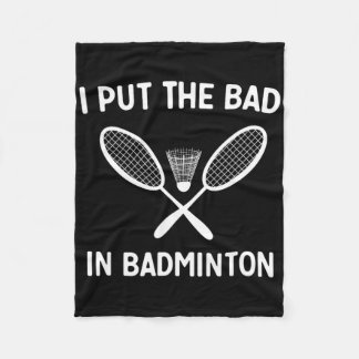 Ich habe das Bad in Badminton gelegt Fleecedecke