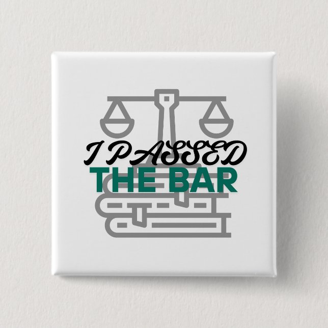 "Ich habe das Bar Exam bestanden"-Button Button (Vorderseite)