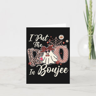 Ich habe das Boo in Boujee süße Leopard Retro-Geis Karte