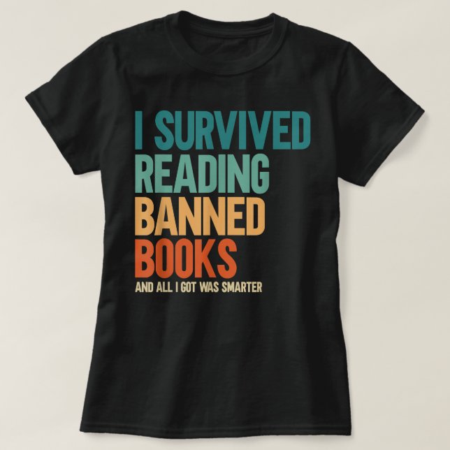 Ich habe das Buch "Verbotene Bücher" über Bookaho  T-Shirt (Design vorne)