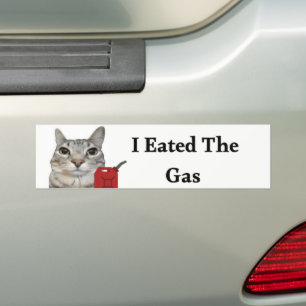 Ich habe das Gas gegessen   Funny Cat Meme Sticker Autoaufkleber