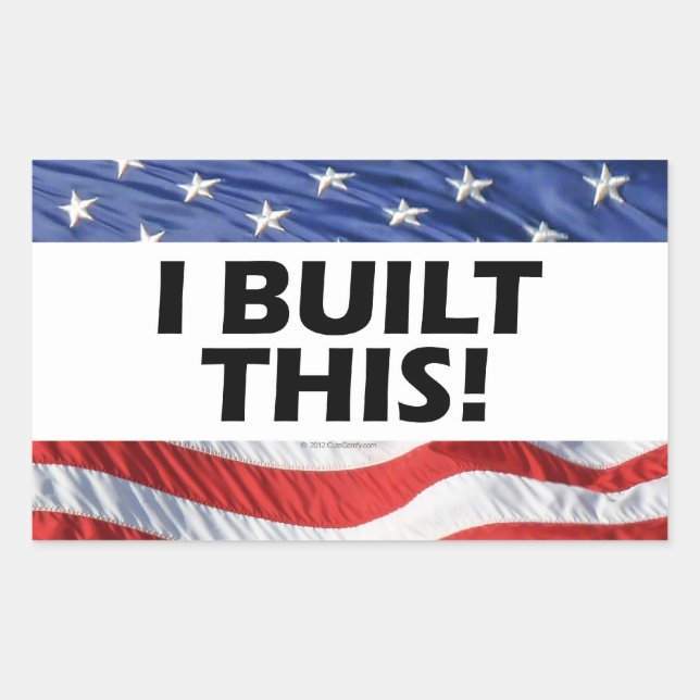 Ich habe das gebaut! rechteckiger aufkleber (Vorderseite)