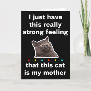Ich habe das Gefühl, dass diese Katze meine Mutter Karte