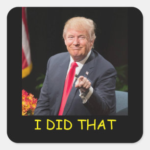 Ich habe das getan quadratischer aufkleber