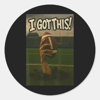 Ich habe das Got - Zombie Football Runder Aufkleber