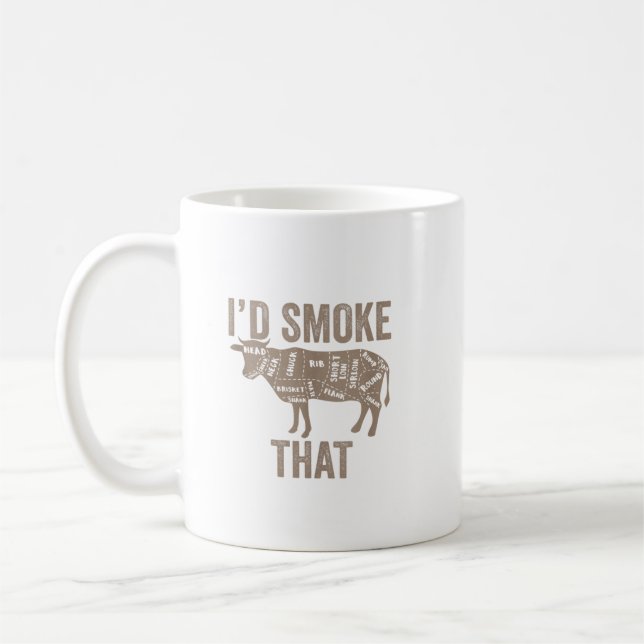 Ich habe das Grillen-Geschenk für das Kuhfleisch g Kaffeetasse (Links)