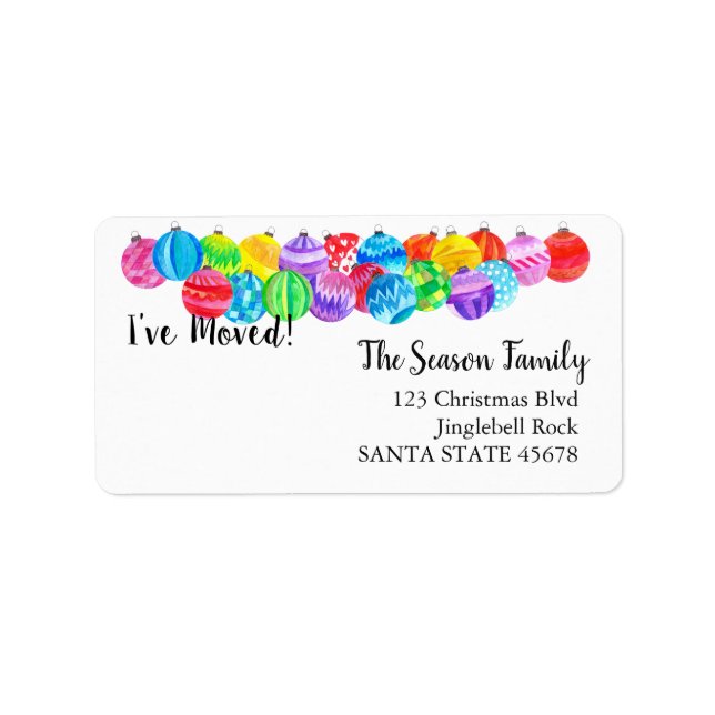 Ich habe das handgemalte Aquarelletikett verschobe Adressaufkleber (Vorne)