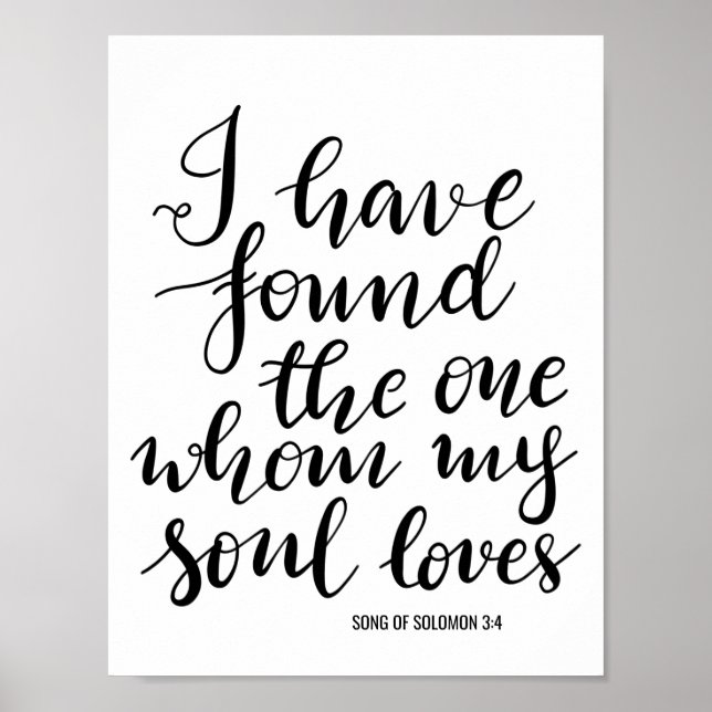 Ich habe das handgeschriebene Hochzeitszeichen gef Poster (Vorne)