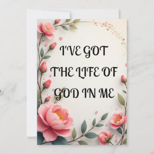 Ich habe das Leben Gottes in mir Got Feiertagskarte