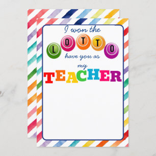 Ich habe das Lotto gewonnen, dass Sie unser Karten