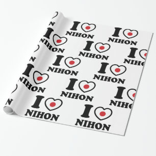ICH HABE DAS NIHON WRAPPING PAPIER HERZEN [LIEBE] GESCHENKPAPIER