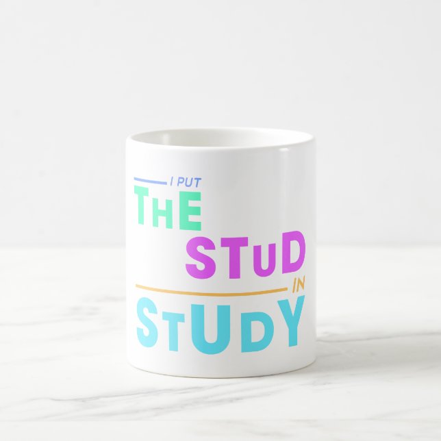 Ich habe das Studium in Study - Funny Student Desi Kaffeetasse (Mittel)