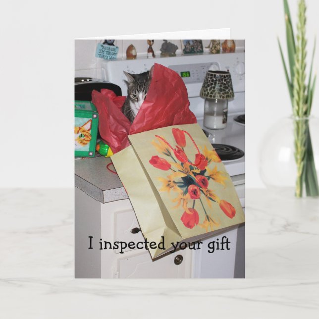 Ich habe dein Geschenk überprüft Karte (Vorderseite)