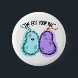 Ich habe deinen Bac Funny Bacteria Pun Got Button<br><div class="desc">Ich habe in Ihrem Bac Funny Bacteria Pun einen blauen und lila Bakterien besten Freund,  die wissen,  dass sie sich gegenseitig den Rücken got haben. Ein lustiges Pun-Geschenk für Familie und Freunde,  die Ihren Rücken got haben.</div>