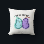 Ich habe deinen Bac Funny Bacteria Pun Got Kissen<br><div class="desc">Ich habe in Ihrem Bac Funny Bacteria Pun einen blauen und lila Bakterien besten Freund,  die wissen,  dass sie sich gegenseitig den Rücken got haben. Ein lustiges Pun-Geschenk für Familie und Freunde,  die Ihren Rücken got haben.</div>