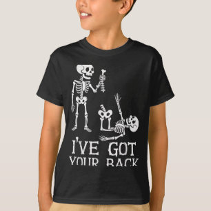 Ich habe deinen Rücken Lustiges Skelett Sne Pun T-Shirt