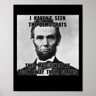 Ich habe Demokraten Abe Lincoln 4. Juli nicht gese Poster
