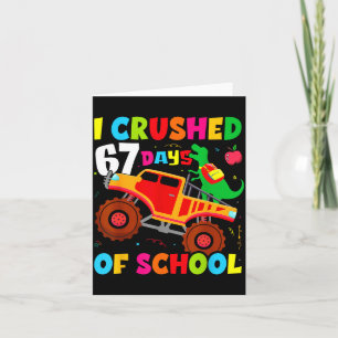 Ich habe den 67. Tag der Schule Dinosaurier 67 Tag Karte
