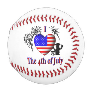 Ich habe den Amerikanische Unabhängigkeitstag gehö Baseball
