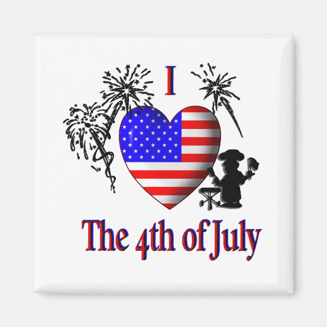 Ich habe den Amerikanische Unabhängigkeitstag gehö Magnet (Vorne)