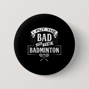 Ich habe den Badminton-Player-Rackets-Shuttle schl Button