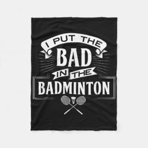 Ich habe den Badminton-Player-Rackets-Shuttle schl Fleecedecke