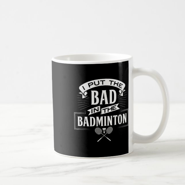 Ich habe den Badminton-Player-Rackets-Shuttle schl Kaffeetasse (Rechts)