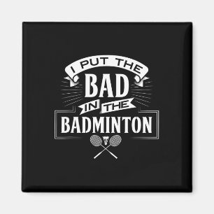 Ich habe den Badminton-Player-Rackets-Shuttle schl Magnet