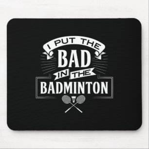 Ich habe den Badminton-Player-Rackets-Shuttle schl Mousepad