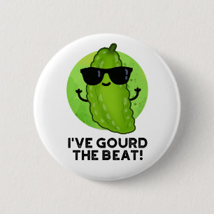 Ich habe den Beat Funny Green Veggie Pun gegossen Button