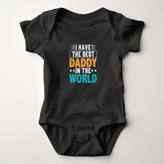 Ich habe den besten Papa in der Welt-Baby-Bodysuit Baby Strampler (Vorderseite)