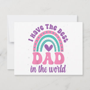 Ich habe den besten Vater in der Welt der Kinderfa Dankeskarte