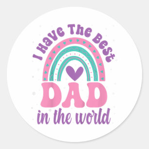 Ich habe den besten Vater in der Welt der Kinderfa Runder Aufkleber
