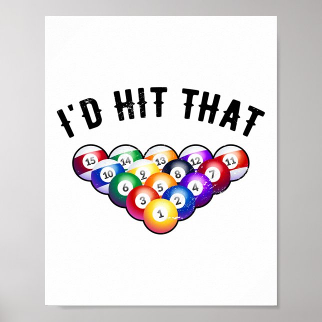 Ich habe den Billard Player Pool Billard Snooker P Poster (Vorne)