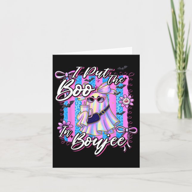 Ich habe den Boo in Boujee Funny Leopard Boujie Gh Karte (Vorderseite)